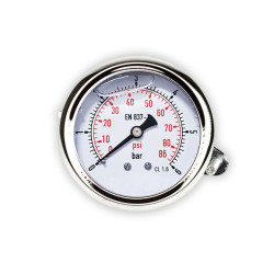 Glycerínový tlakomer d63mm 0-6 BAR ZADNÝ výstup 1/4"